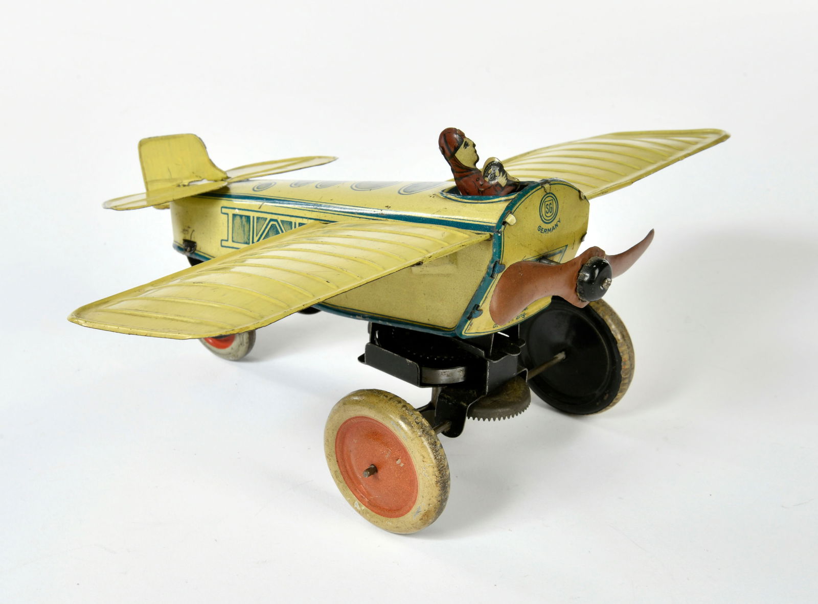 Gunthermann, Taumelflugzeug: Gunthermann, Tumbling Plane, Germany pw, 18 cm, tin, cw + function ok, C 2