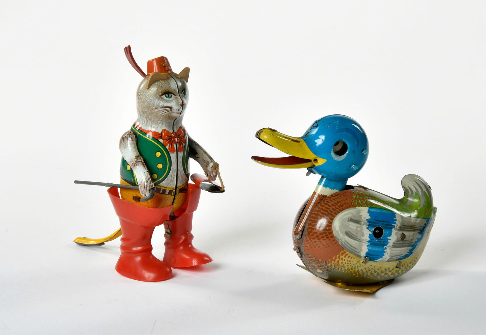 Kohler, Gestiefelter Kater und Ente: Kohler, Puss in Boots and duck, W.-Germany, cw ok, paint d., C 2