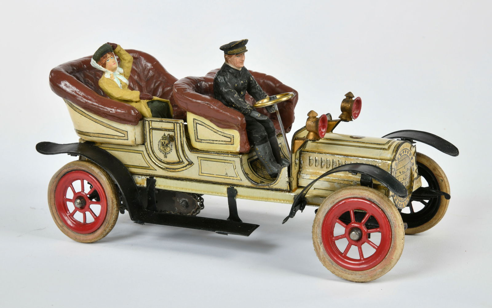 Gunthermann, Kaiser Automobil: Gunthermann, Kaiser automobil, Germany, ca. 1912, 28 cm, revarnished, paint d.