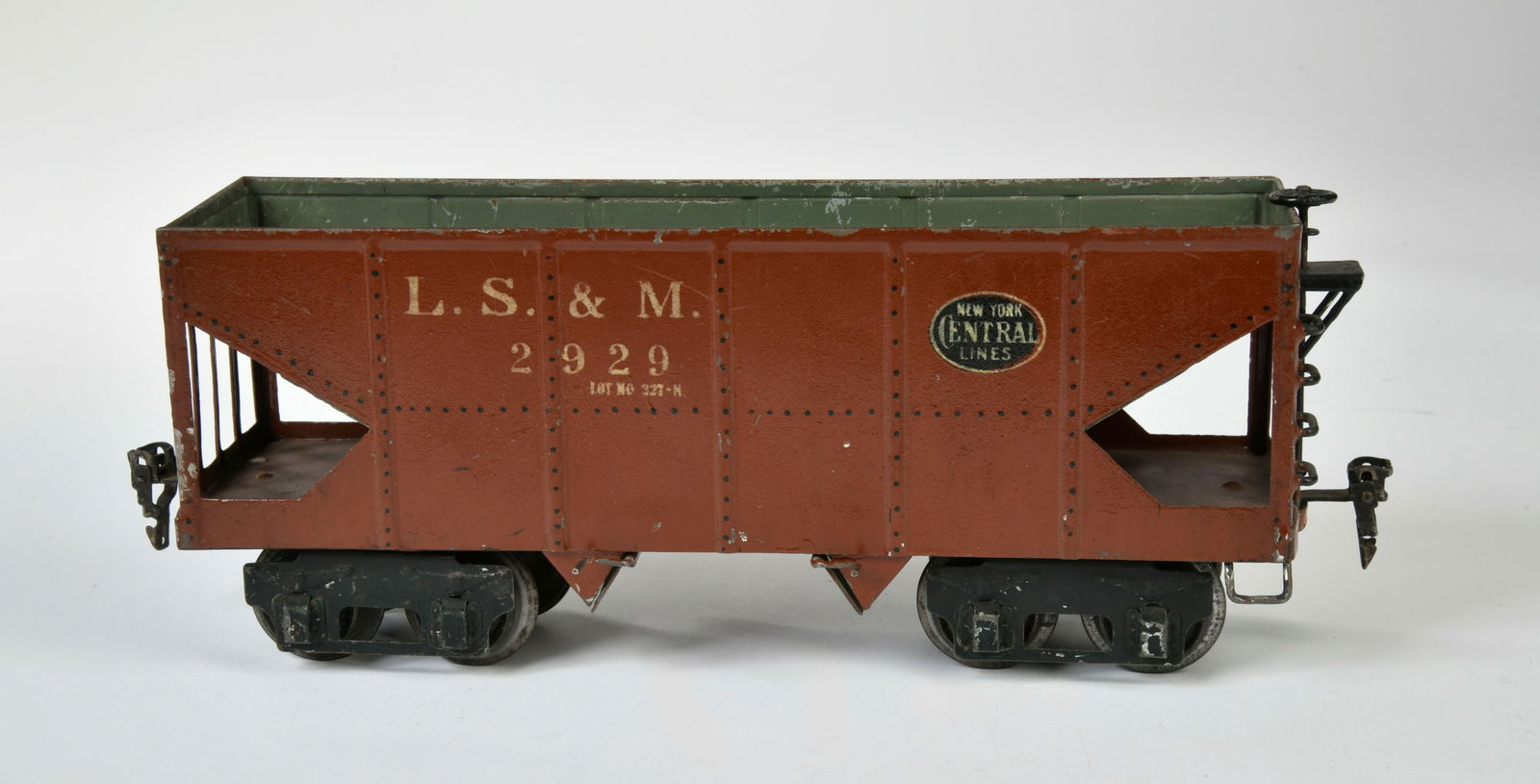 Marklin, Amerikanischer Kohlenwagen 2929/1: Marklin, American coal wagon 2929/1, with brakeman's seat, 30 cm, gauge 1, paint d., C 2