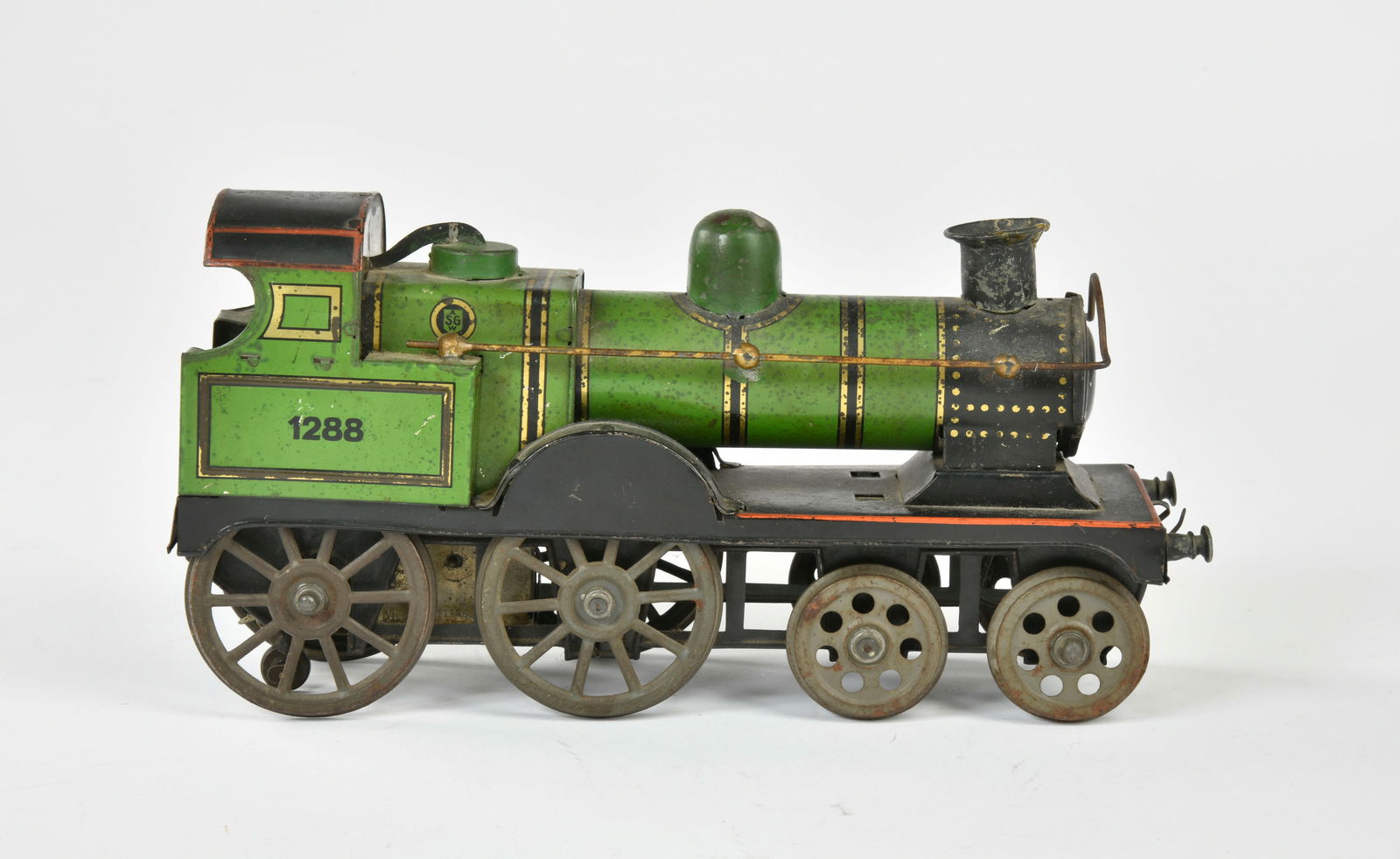 Gunthermann, Bodenlaufer Lok 1288: Gunthermann, floor train loco 1288, Germany pw, 28 cm, cw ok, paint d.