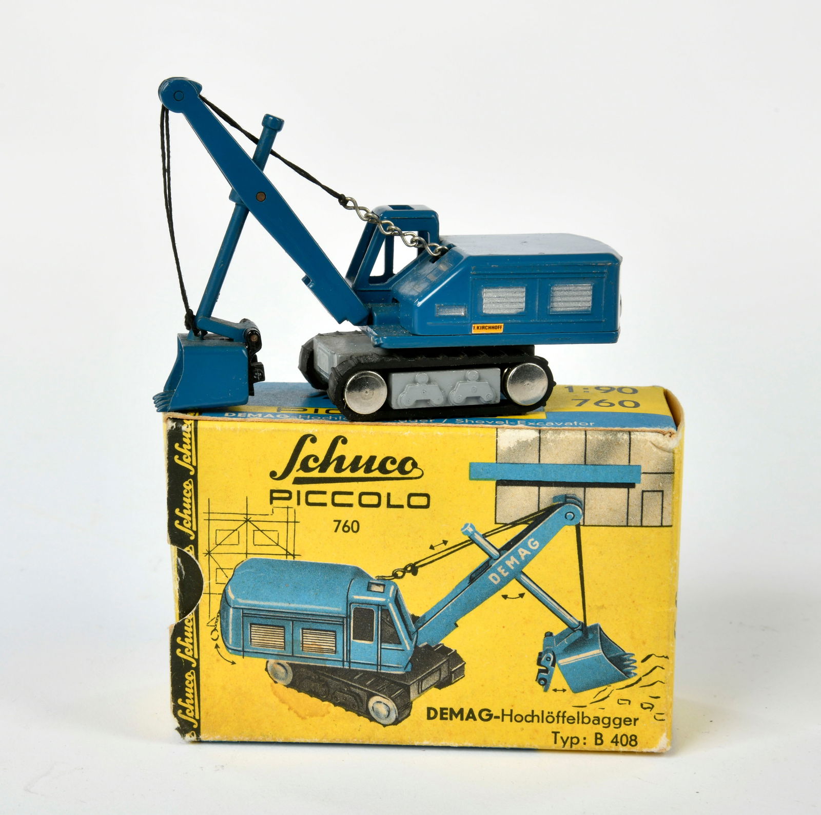 Schuco, Piccolo 760 Schaufelbagger: Schuco, Piccolo 760 Shovel Dredger, W.-Germany, 1:90, diecast, box C 2, C 1-