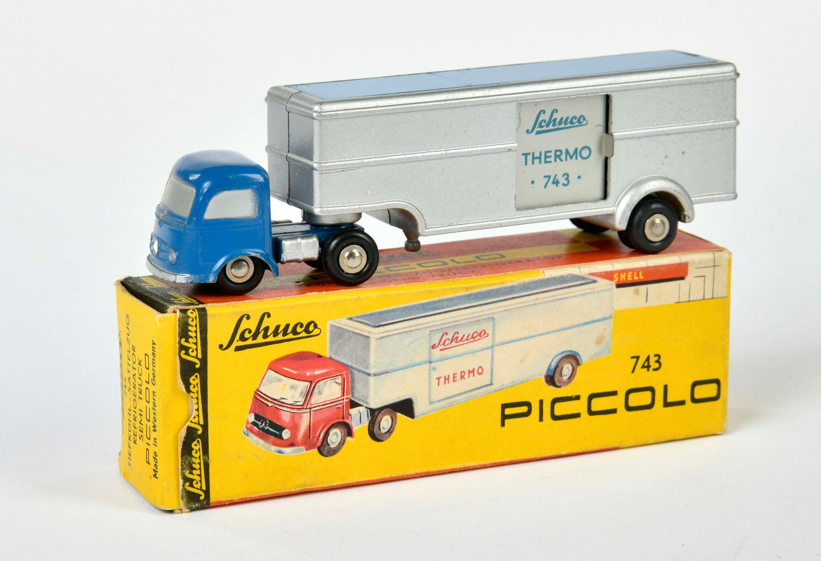 Schuco, Piccolo 743 Thermo Tiefkuhl Sattelzug: Schuco, Piccolo 743 Refrigerator Truck, 1:90, diecast, box C 1-, C 1-