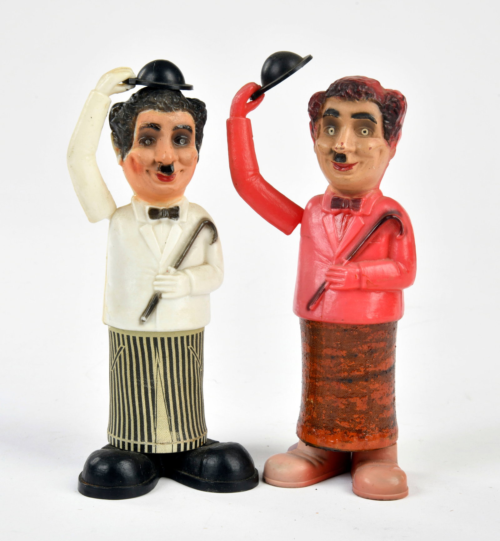 2x Charlie Chaplin: 2x Charlie Chaplin, Italy, 19 cm, plastic, C 2