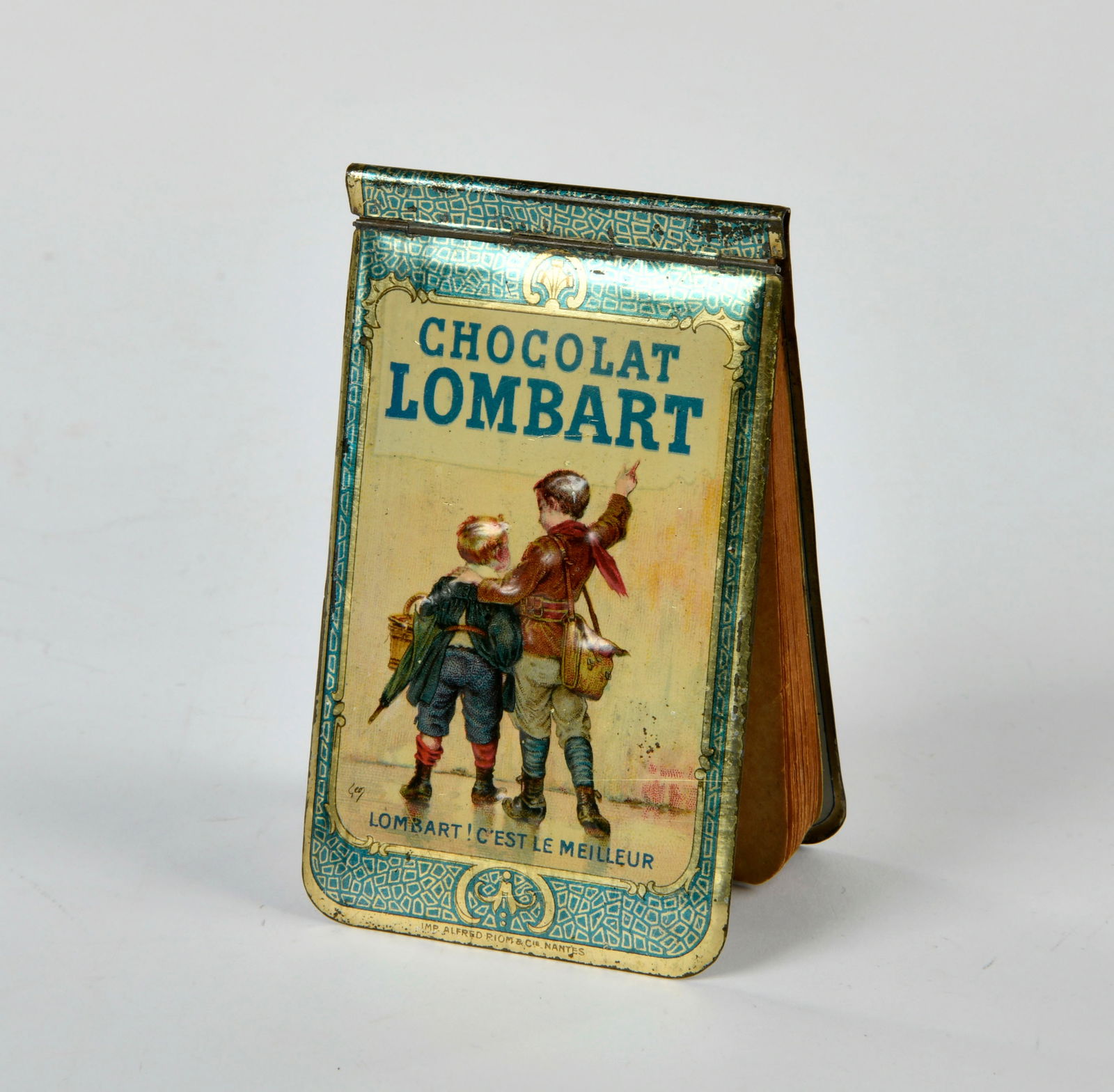 A. Riom & Cie Nantes, Chocolat Lombart Kalenderbuch: A. Riom & Cie Nantes, Chocolat Lombart Kalenderbuch, Frankreich 1910, 10 cm, komplett, Z 1-2