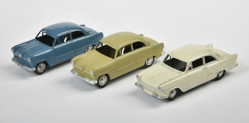 Marklin, 3 x Ford Taunus: Marklin, 3 x Ford Taunus, W.-Germany, 1:43, Druckguss, Z 2