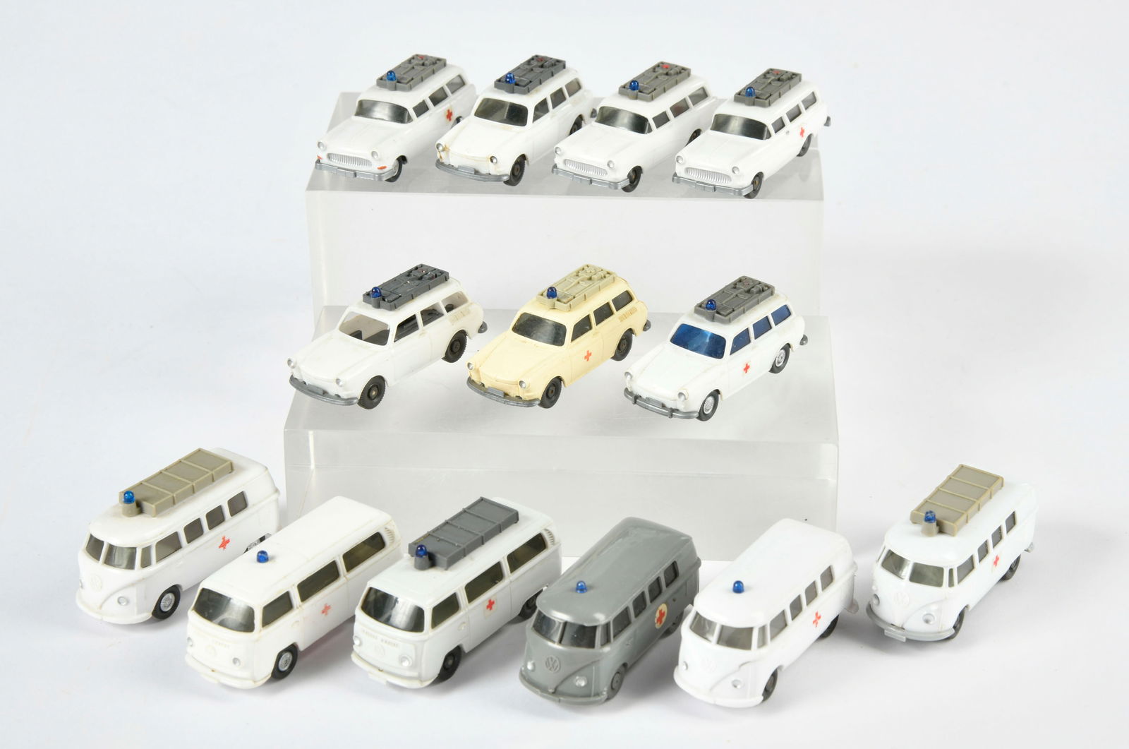 Wiking, 13 Rotkreuz-Fahrzeuge: Wiking, 13 Rotkreuz-Fahrzeuge, 1:90, Kst, Z 1-/2+