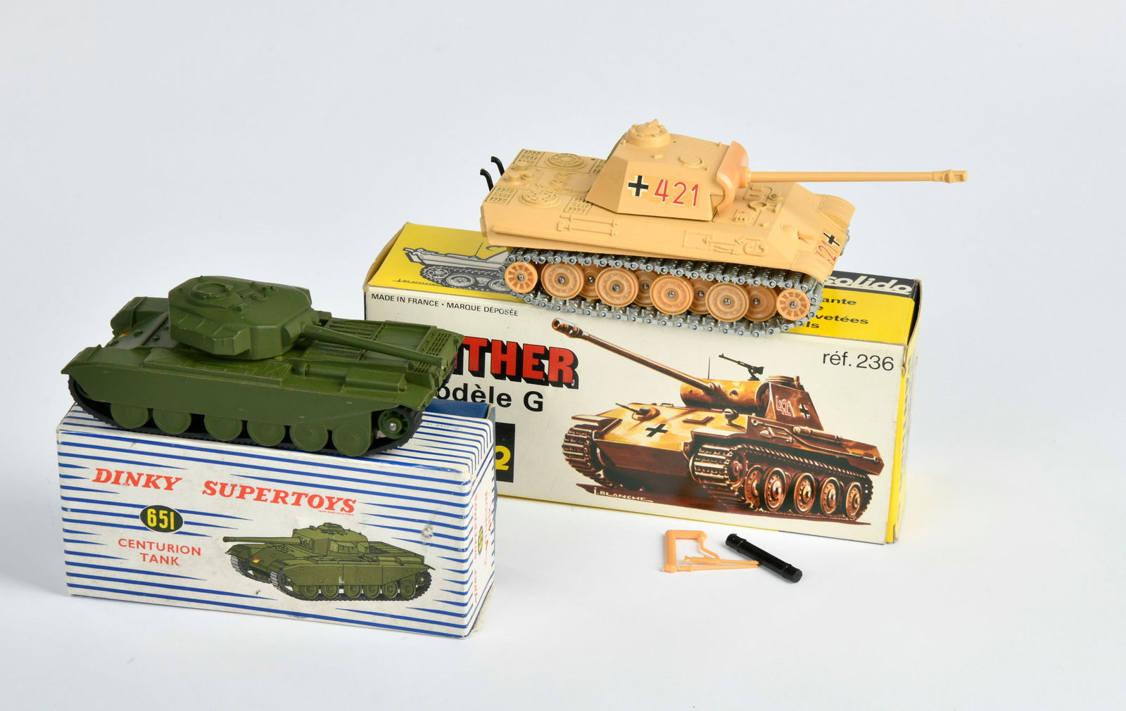 Solido Panzer Panther 236 & Dinky Supertoys 651 Panzer (1 of 1)