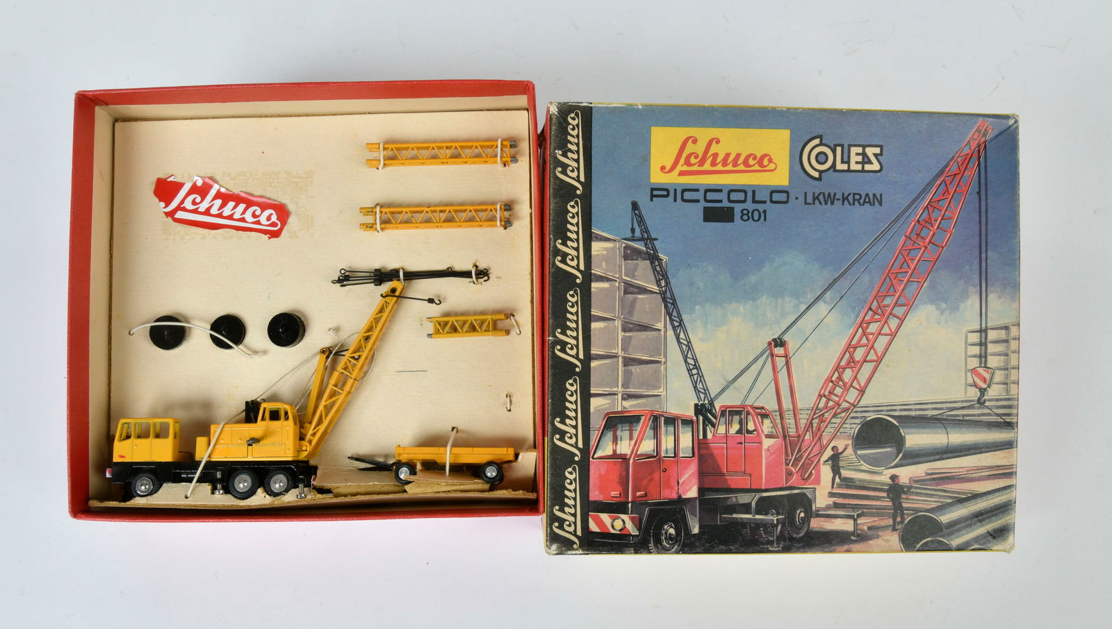 Schuco, Piccolo Coles Kran Nr. 801: Schuco, Piccolo Coles Kran Nr. 801, W.-Germany, 1:90, Druckguss, Okt Z 2, Z 1-
