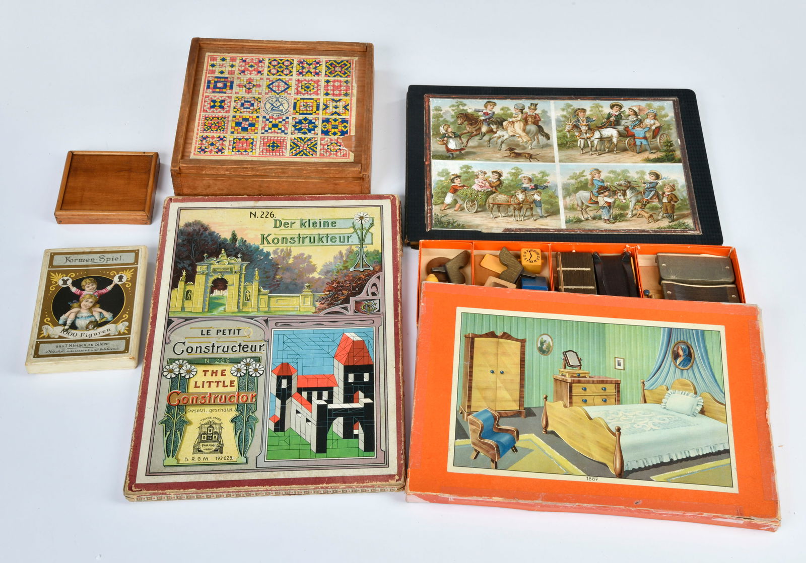 Carl Brandt jr., Samuel F. Fischer (Seiffen) u.a., 6 Bau- und Legespiele (1 of 1)