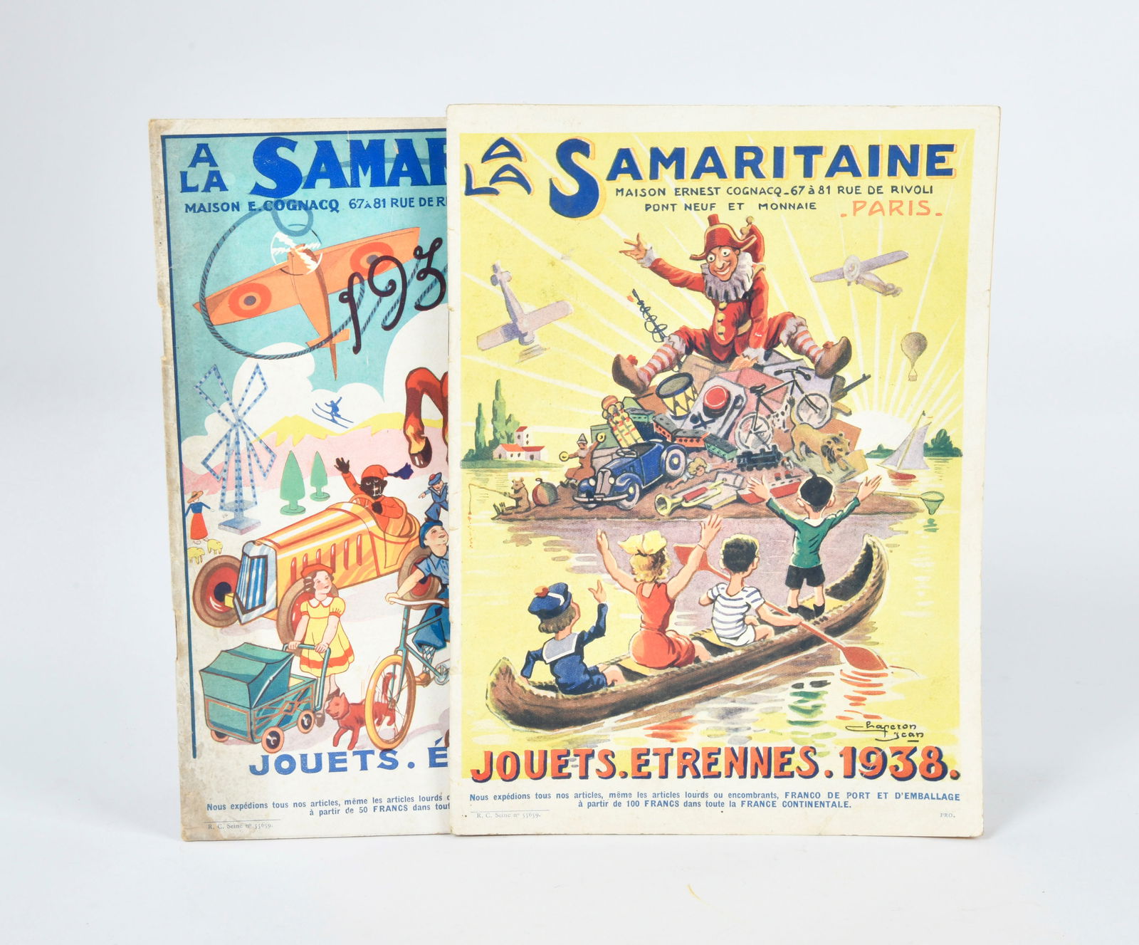 2 franzosische Spielzeugkataloge 1935 & 1938: 2 franzosische Spielzeugkataloge 1935 & 1938, guter Zustand