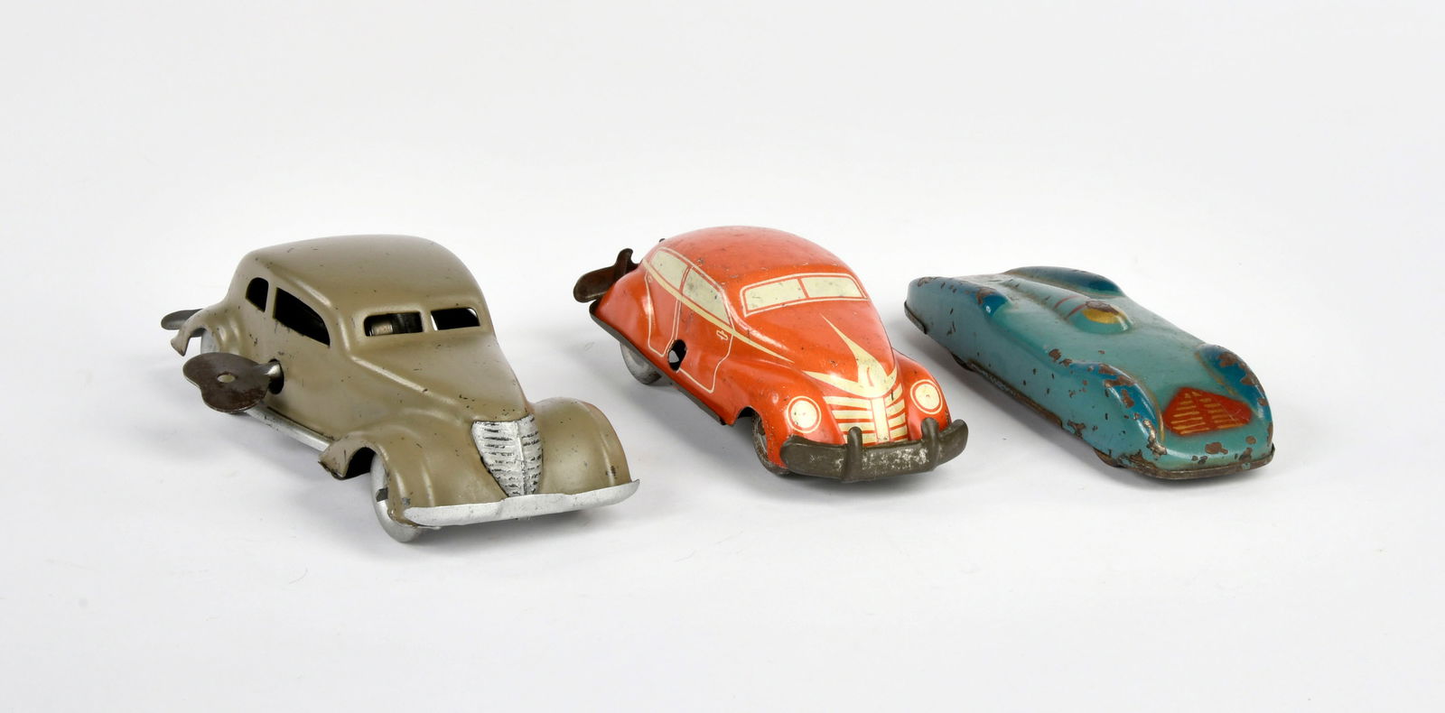 Tippco, 3 Fahrzeuge: Tippco, 3 Fahrzeuge, Germany u.a., 13-15 cm, Blech, LM, Z 2