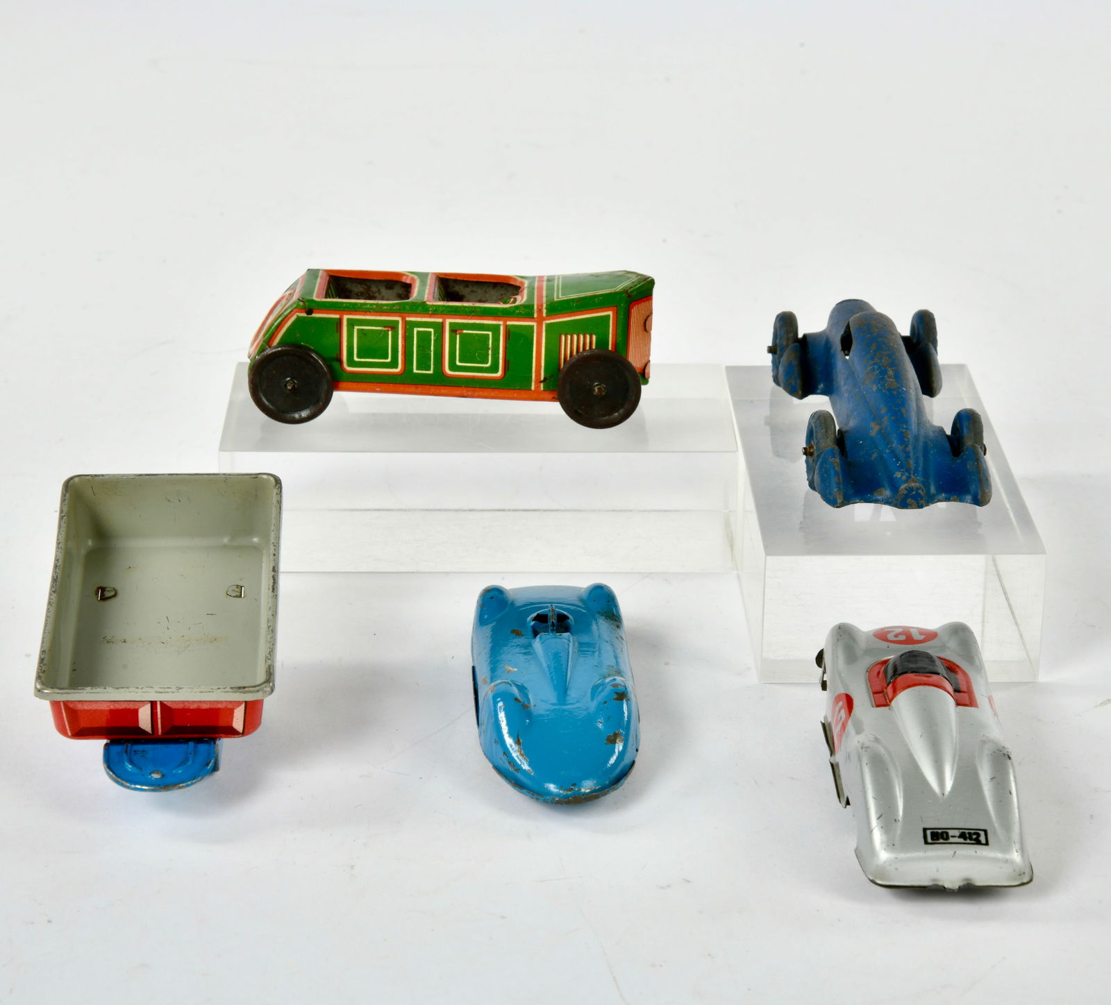 4 Penny Toy Fahrzeuge und Anhanger: 4 Penny Toy Fahrzeuge und Anhanger, W.-Germany, Blech, LM, Z 2-3