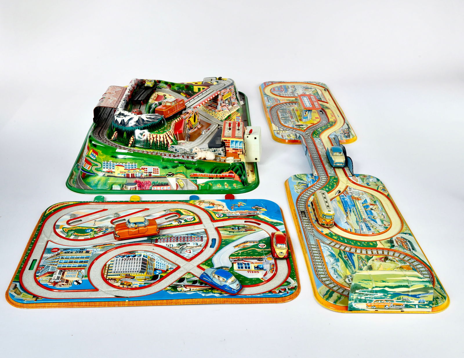 Technofix u.a., 3 Bahnen und Fahrzeuge: Technofix u.a., 3 Bahnen und Fahrzeuge, ungepruft, meist Z 2