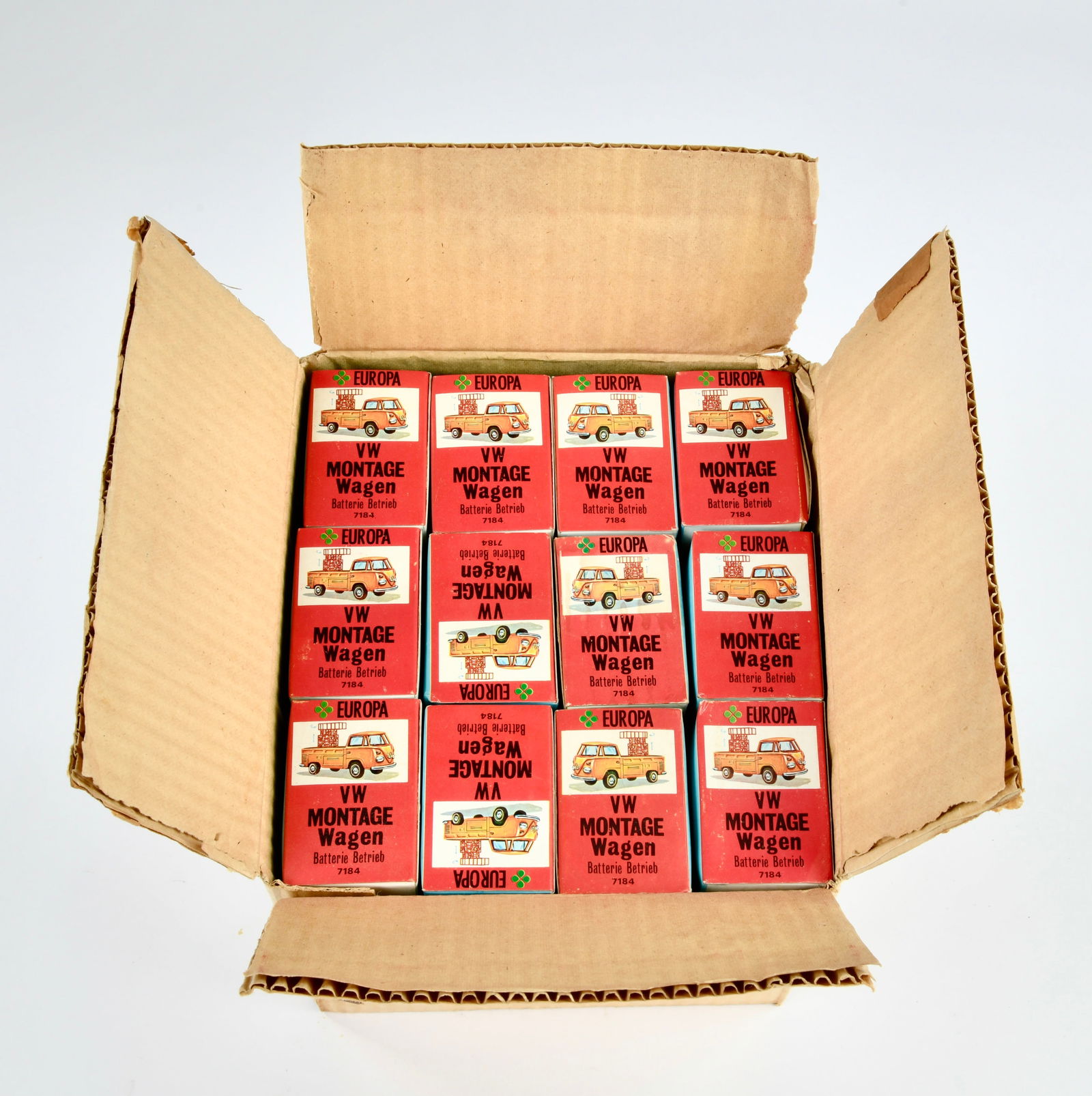 Handlerbox, 12x Europa Montage VW Bus: Handlerbox, 12x Europa Montage VW Bus, Hong Kong, 11,5 cm, Kst, Okt, Z 1