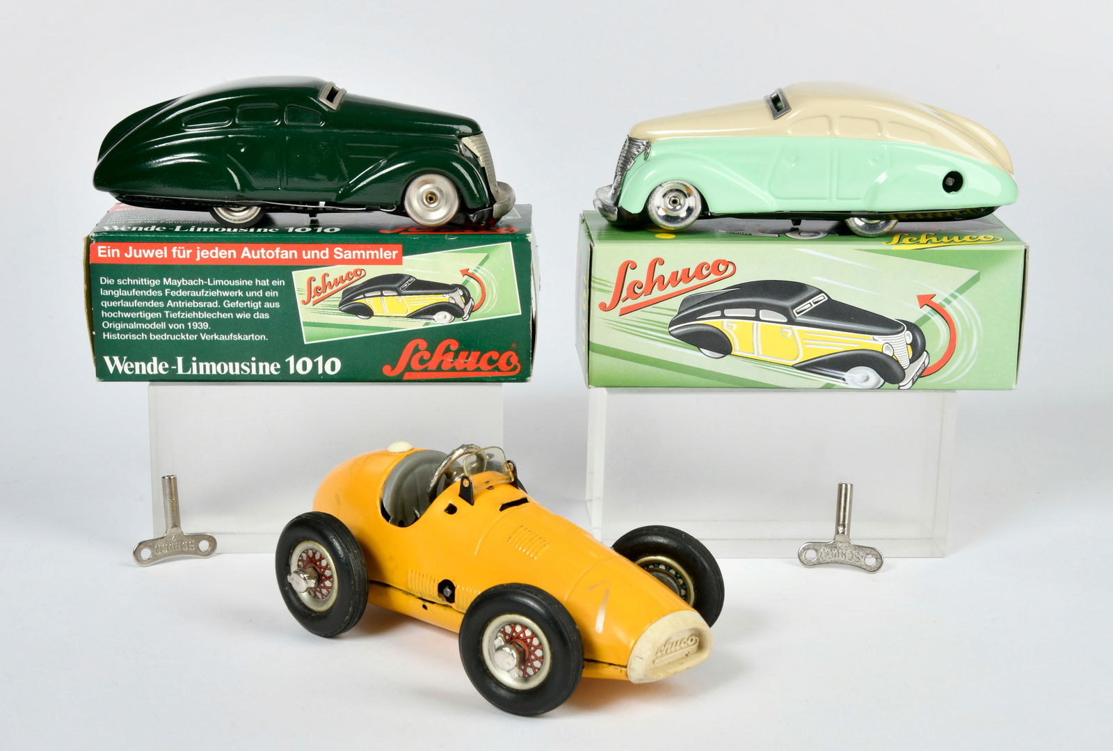 Schuco, Grand Prix Racer 1070 & 2 Replika Fahrzeuge: Schuco, Grand Prix Racer 1070 & 2 Replika Fahrzeuge, Germany, 1x LM