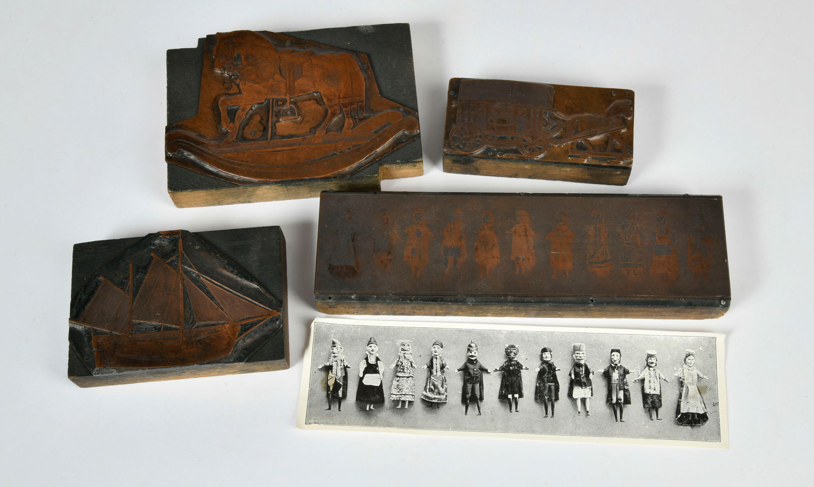 4 Druckplatten, Spielzeug Firma Obletter Munchen: 4 Druckplatten, Spielzeug Firma Obletter Munchen, Z 1-2