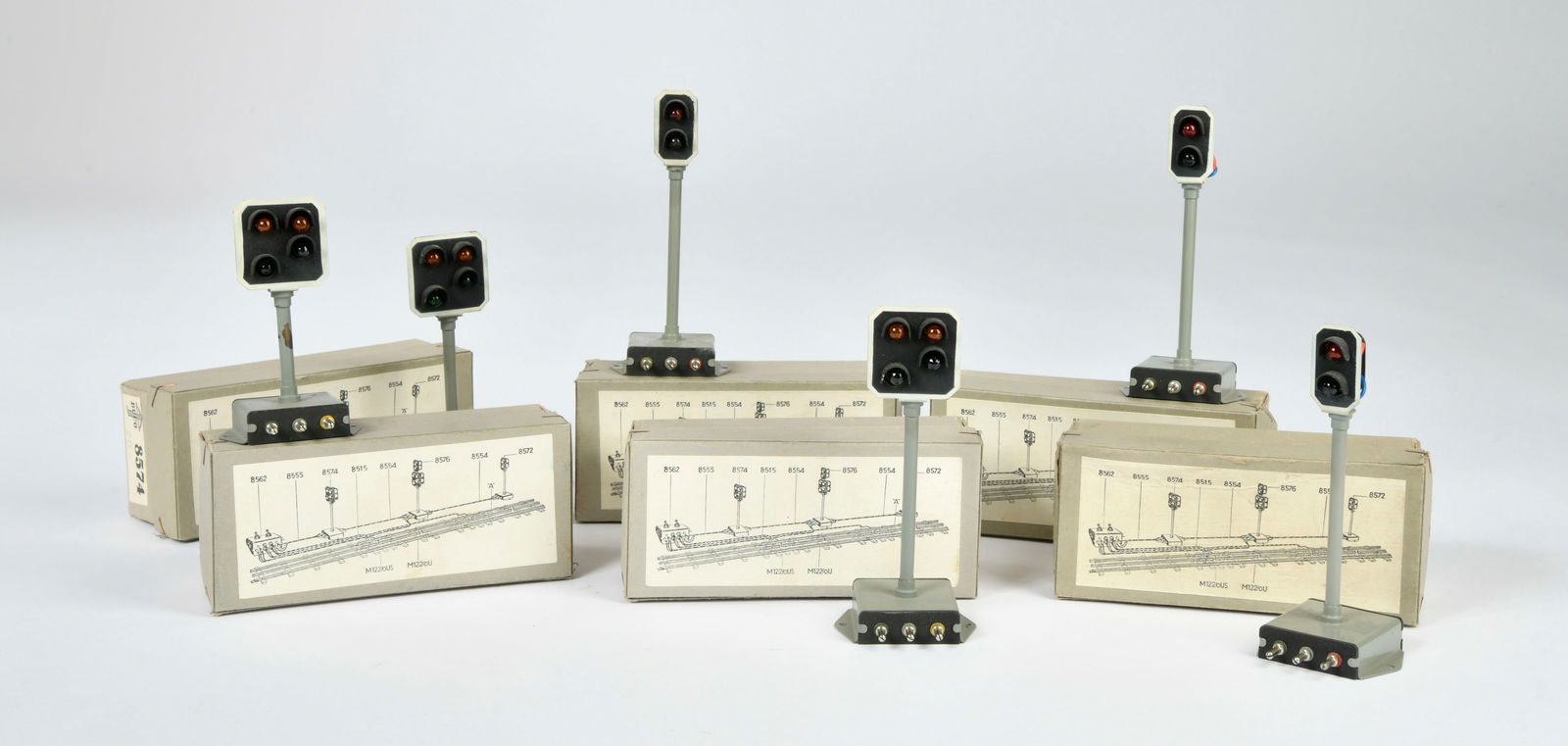 Buco, 6 SBB Lichtsignale: Buco, 6 SBB Lichtsignale, 11 cm, Spur H0, Okt, meist Z 1