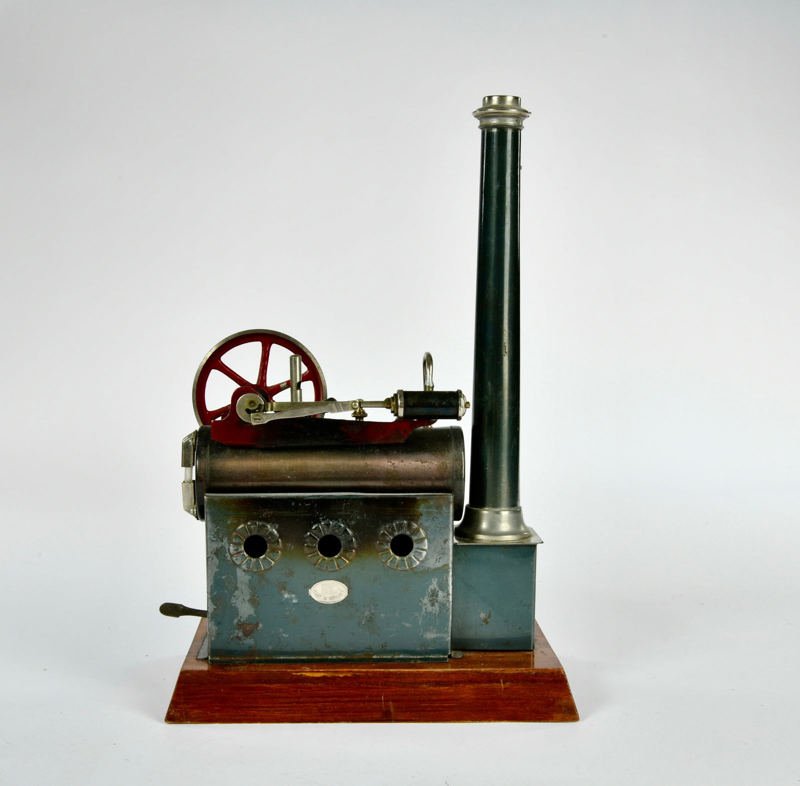 Doll, Dampfmaschine: Doll, Dampfmaschine, Germany VK, 33 cm, Holzsockel, mit Brenner, Z 3