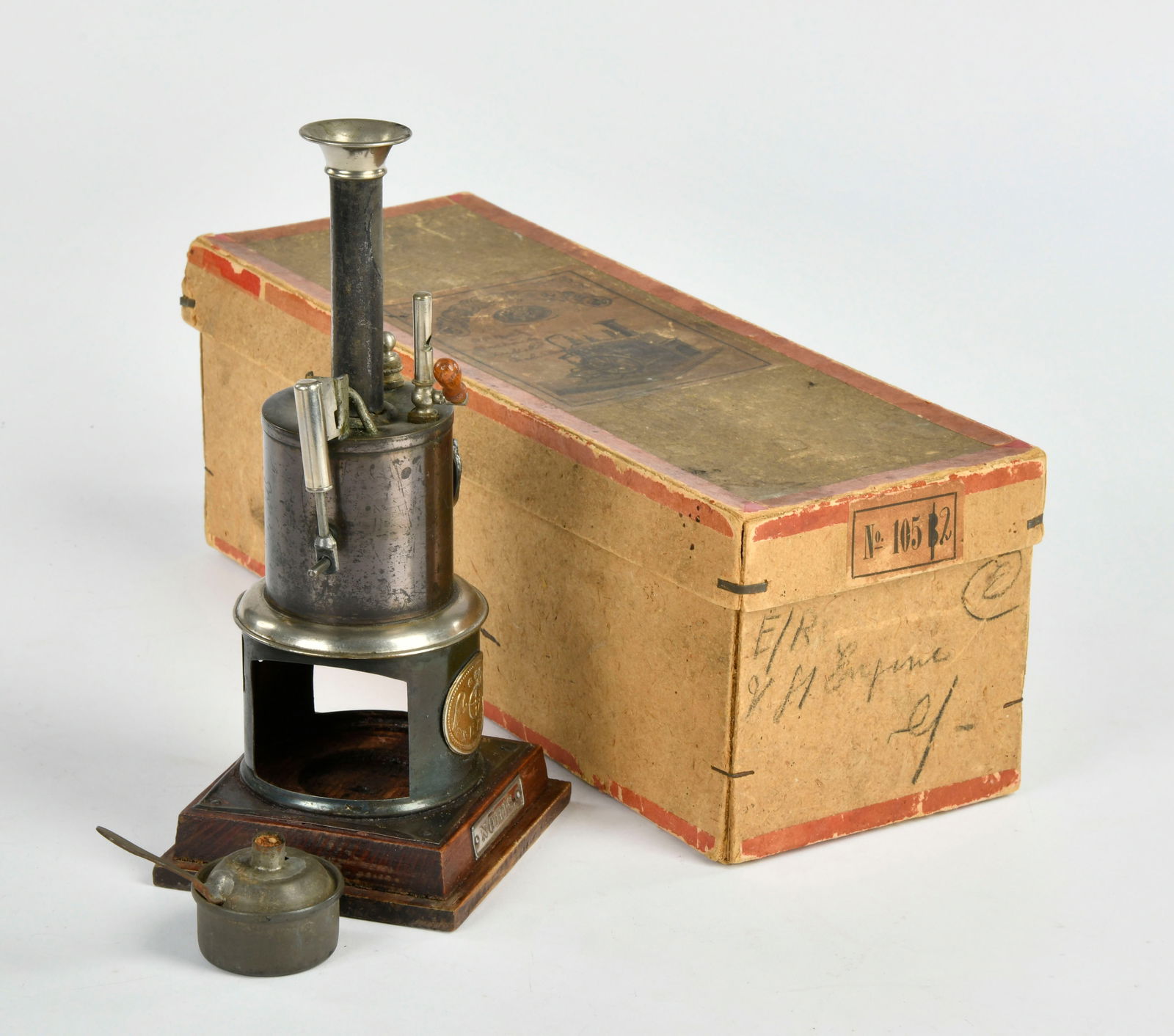 Plank, Stehende Dampfmaschine 105/2: Plank, Stehende Dampfmaschine 105/2, Germany VK, Antriebsrad beschadigt, Okt, Z 2