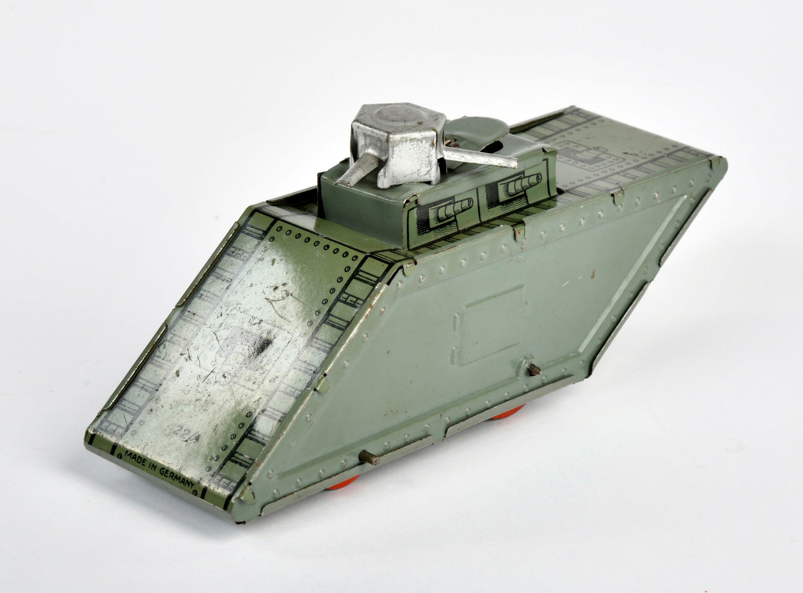 Fischer, Panzer: Fischer, Panzer, Nr 22, Germany VK, 15,5 cm, UW ok, mit herausschauendem Soldaten, Z 1-2