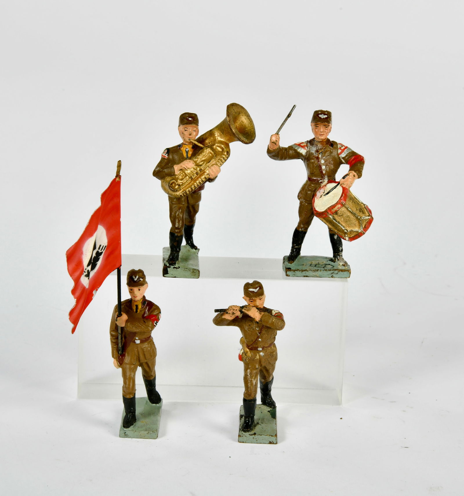 Lineol, 4 RAD Manner, Musiker, Fahnentrager (1 of 1)