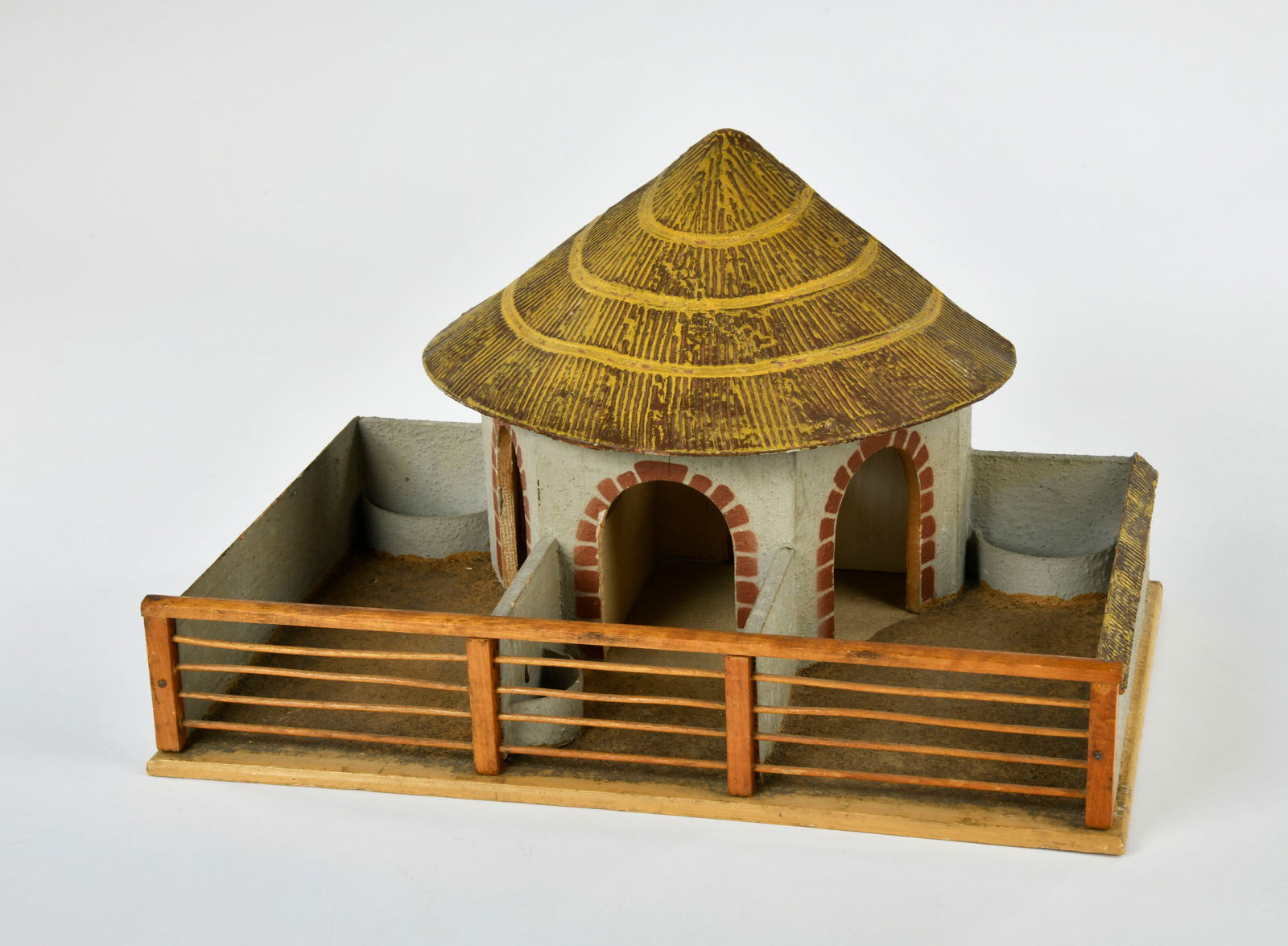 Gottschalk, Zoo Tiergarten Kafig Gehege: Gottschalk, Zoo Tiergarten Kafig Gehege, Germany VK, 40x25x22 cm, Holz, schoner Originalzustand