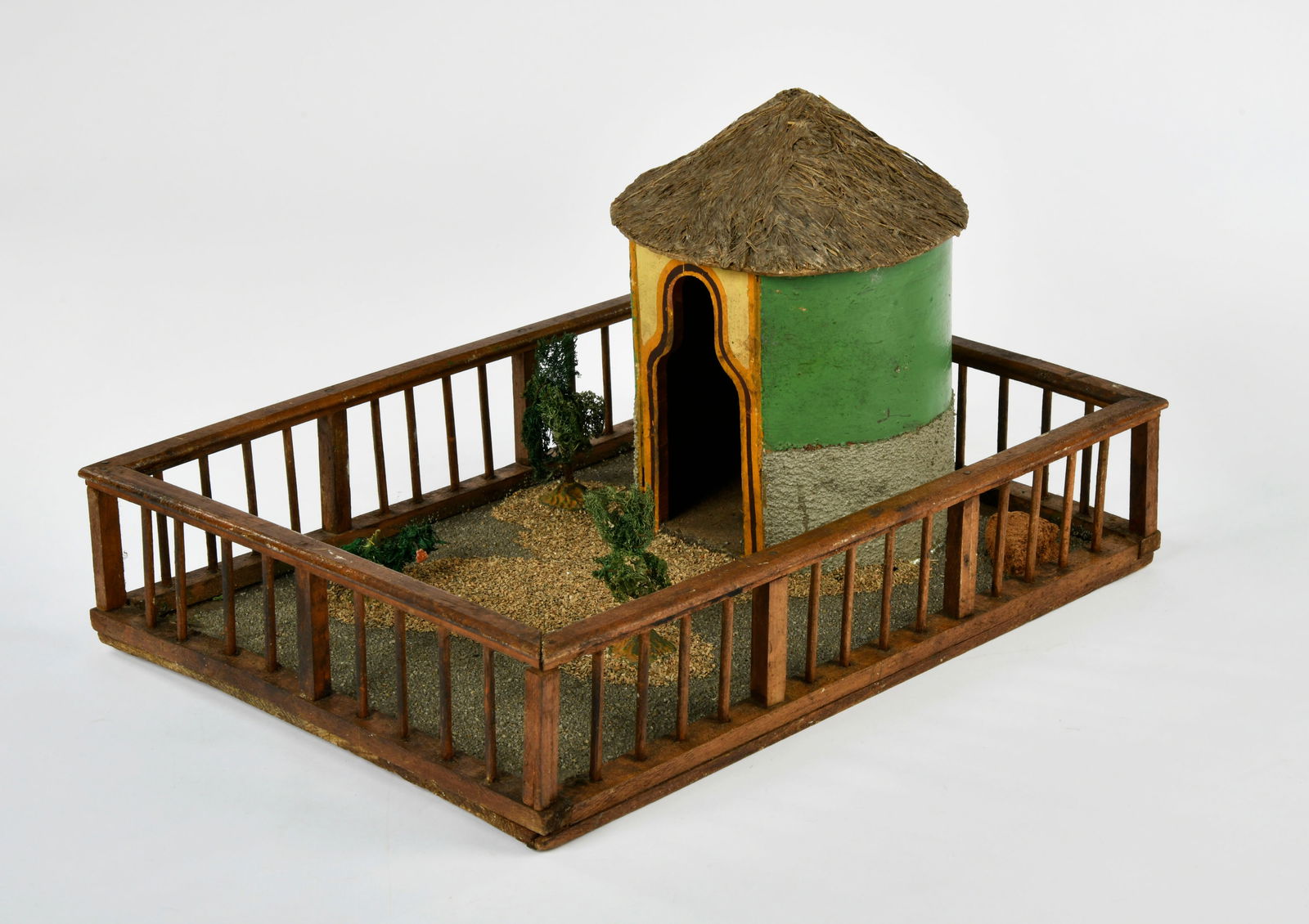 Gottschalk, Zoo Tiergarten Kafig Gehege: Gottschalk, Zoo Tiergarten Kafig Gehege, Germany VK, 40x30x25 cm, Holz, schoner Originalzustand