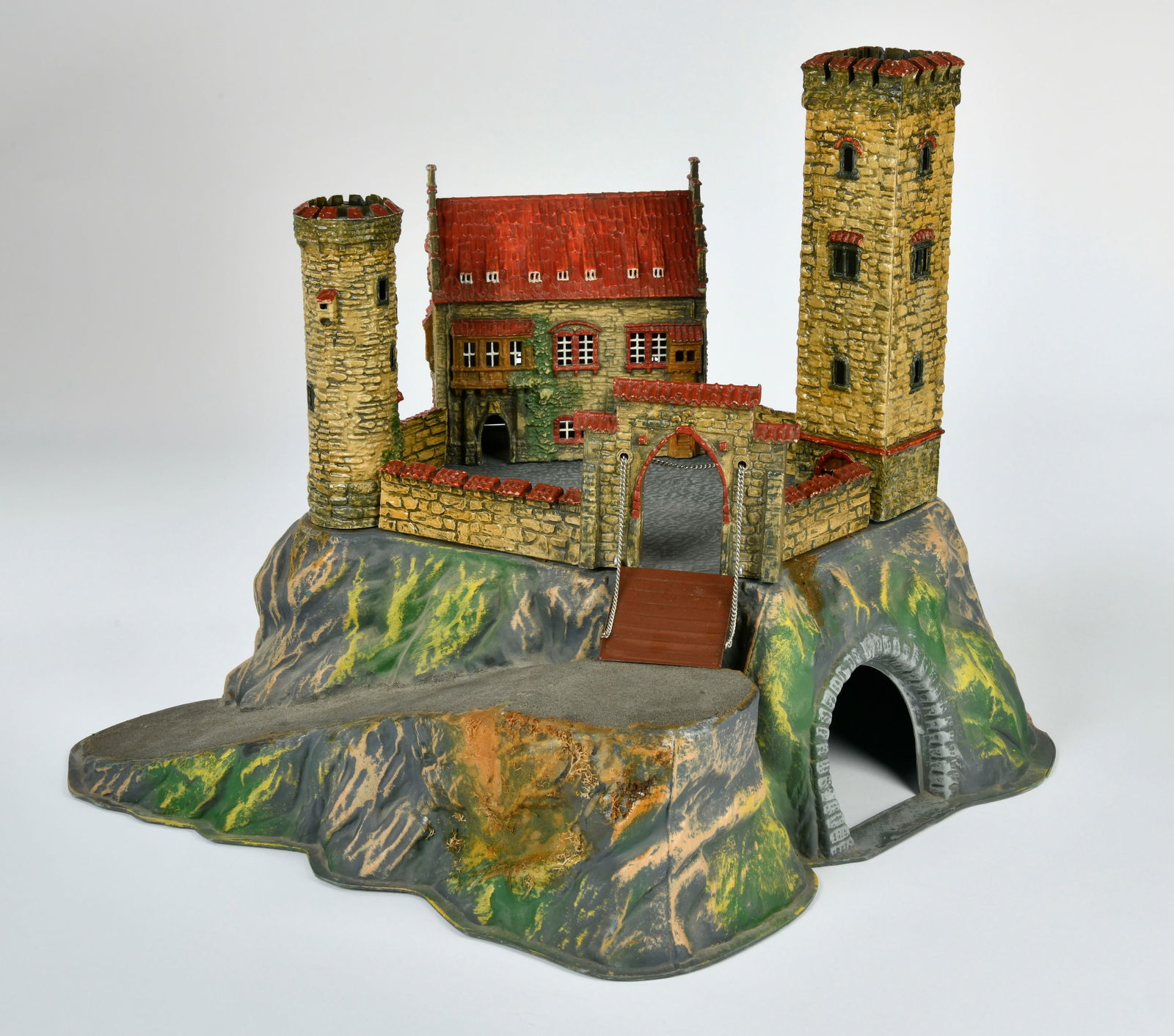 Hausser Elastolin, Burg 9766: Hausser Elastolin, Burg 9766, W.-Germany, Kst, 55x55x48 cm, sehr guter Zustand