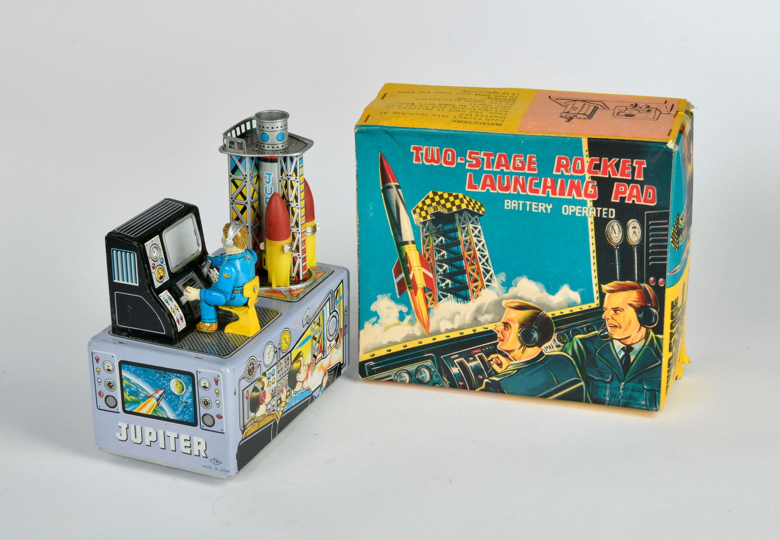 TN Nomura, Raketenstation: TN Nomura, Raketenstation, Japan, Blech, 17cm, Funktion nicht gepruft, Okt, Z 1-2