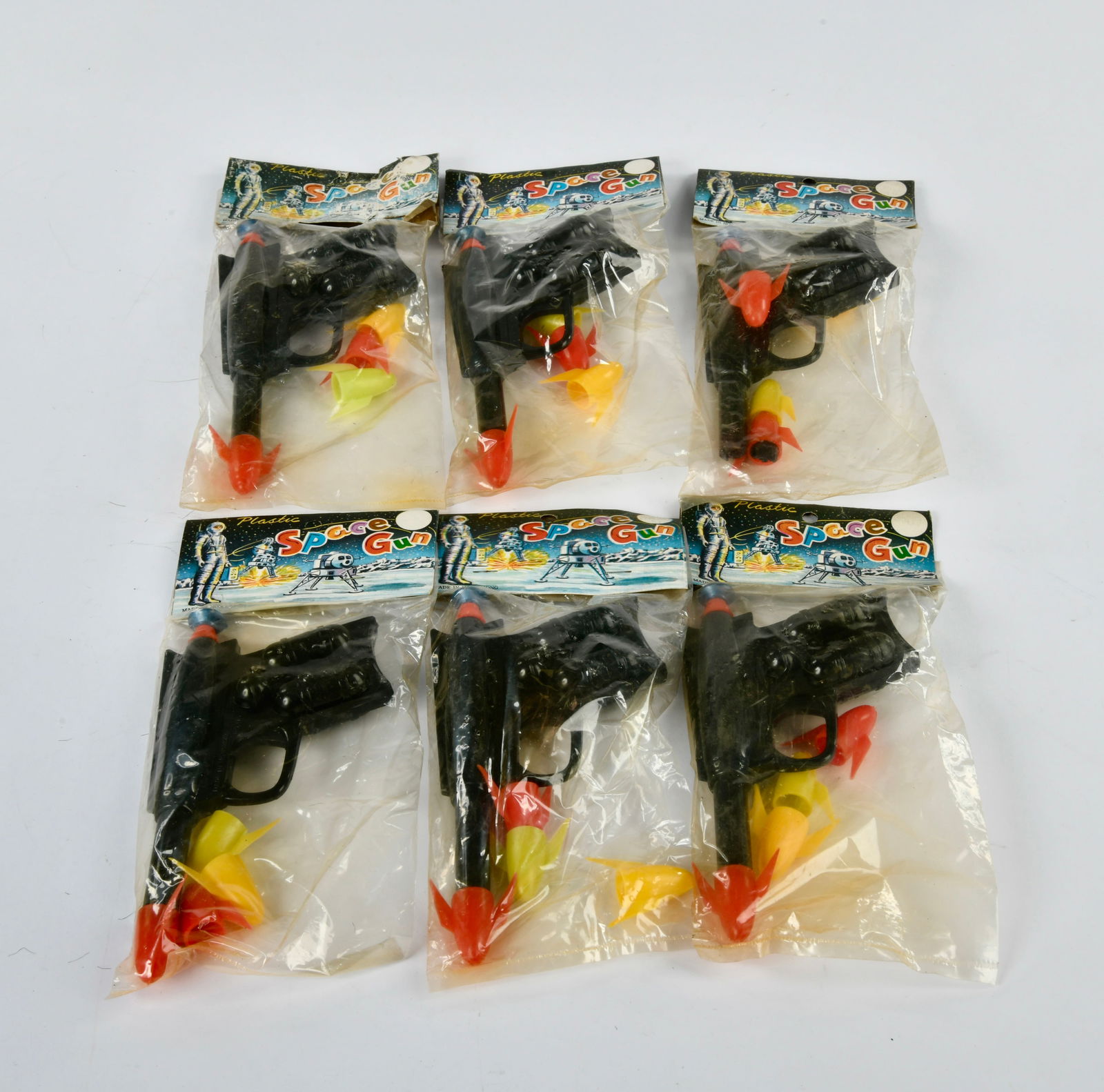 6 x Space Gun: 6 x Space Gun, Hong Kong, im Blister, Kst, OVP