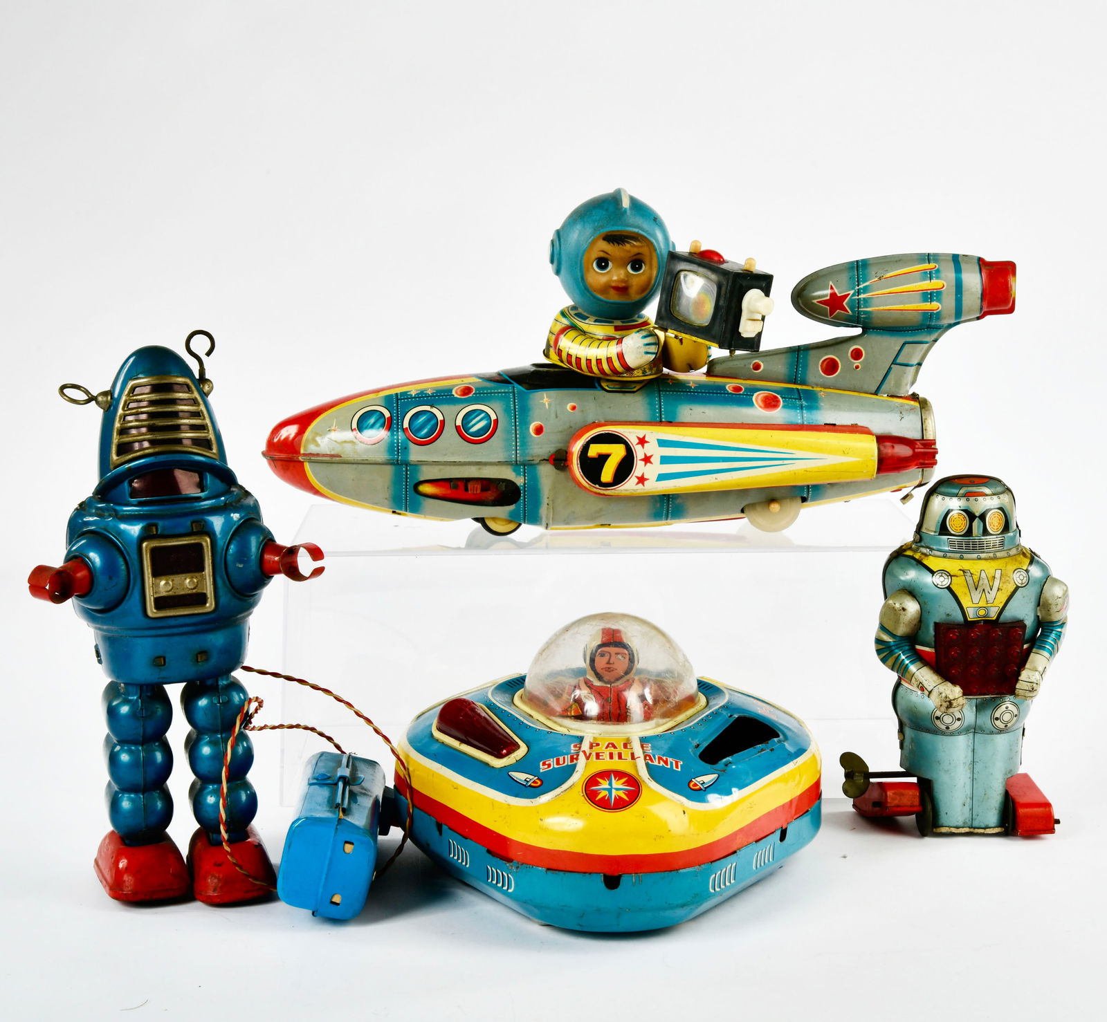 Konvolut Space Toys: Konvolut Space Toys, Japan u.a., teilw. Mangel, Z 3