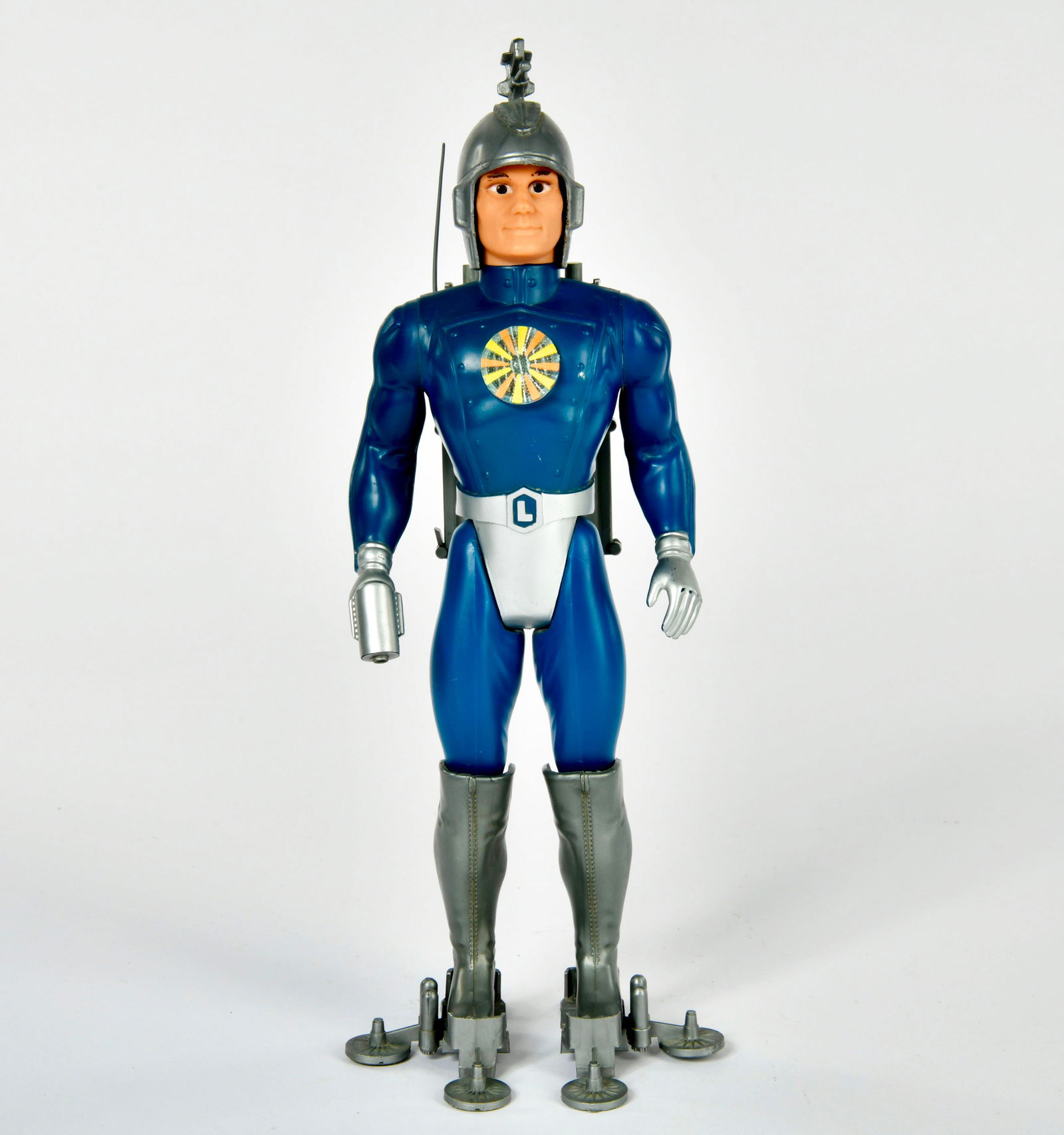 Mattel, Captain Laser: Mattel, Captain Laser, Mexico 1967, 35 cm, Kst, Funktion ok, Z 1-