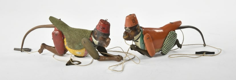 Lehmann, 2x Affe Tom: Lehmann, 2x Affe Tom, Germany, 21 cm, Blech, Z 2-3