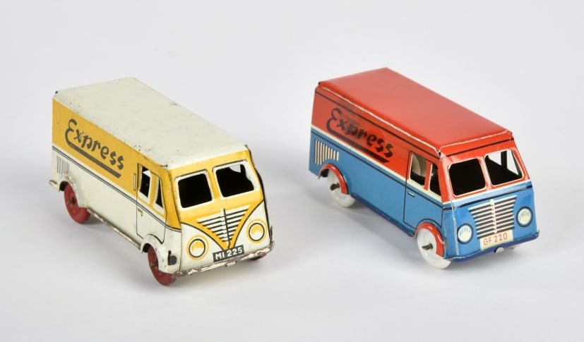 Fischer, 2x Express Lieferwagen: Fischer, 2x Express Lieferwagen, W.-Germany, 8,5 cm, Z 1-3