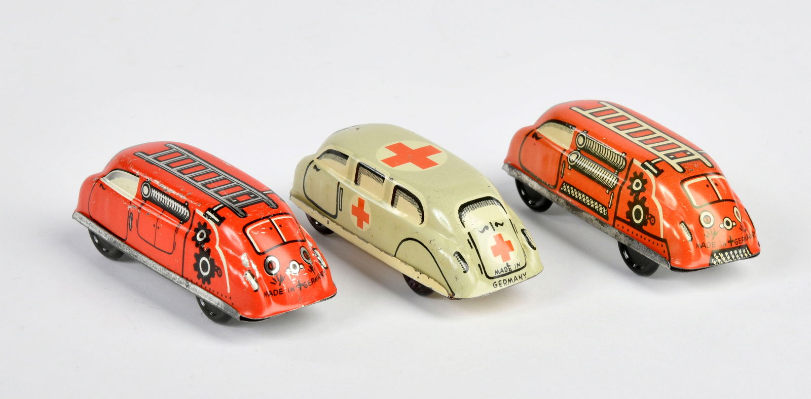Hofler, 2x Feuerwehr & Ambulanz: Hofler, 2x Feuerwehr & Ambulanz, W.-Germany, 7 cm, Z 1-2