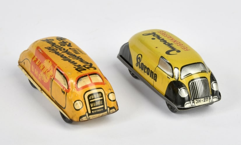 Hofler, Imperial Feigenkaffee & Funk Uhr Werbeautos: Hofler, Imperial Feigenkaffee & Funk Uhr Werbeautos, W.-Germany, 7 cm, Z 1-2