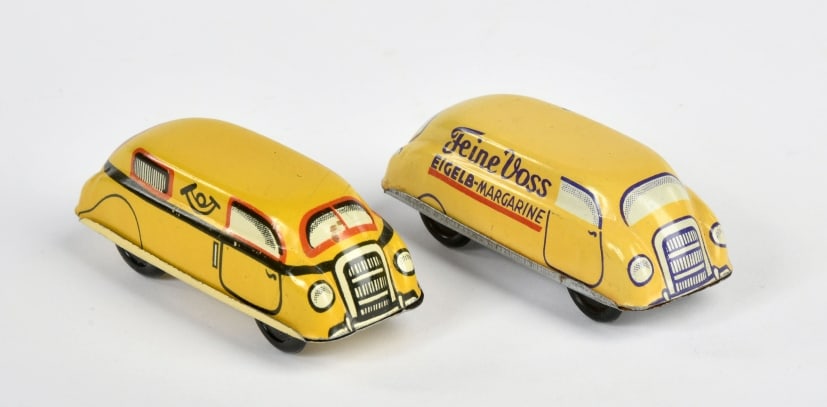 Hofler, Deutsche Post & Feine Voss Margarine Werbeautos: Hofler, Deutsche Post & Feine Voss Margarine Werbeautos, W.-Germany, 7 cm, Z 1-2