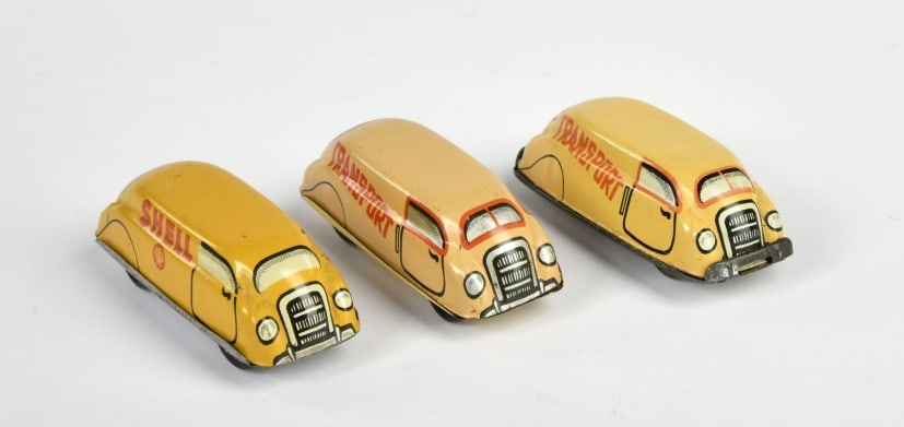 Hofler, Shell & Transport Werbebusse: Hofler, Shell & Transport Werbebusse, W.-Germany, 7,5 cm, 1x Uhrwerkantrieb, Z 1-2