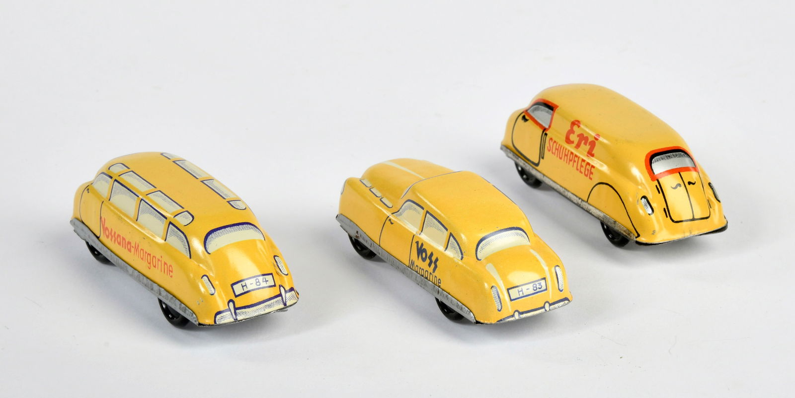 Hofler, 3 Werbeautos, Magarine & Schuhpflege: Hofler, 3 Werbeautos, Magarine & Schuhpflege, W.-Germany, 7,5 cm, Z 1-