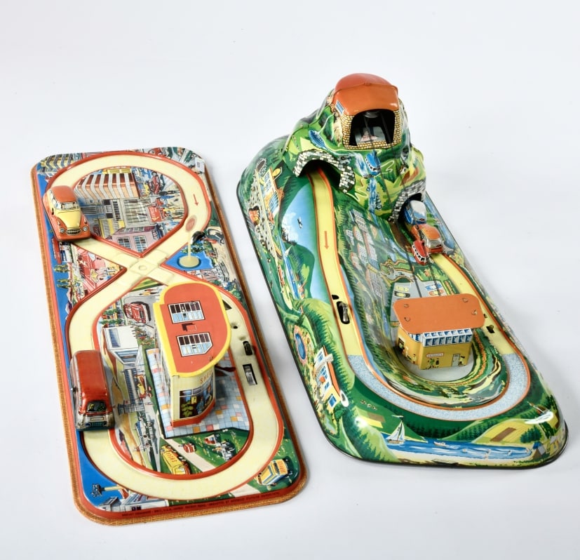 Technofix, Tankstellenspiel + Seilbahn: Technofix, Tankstellenspiel + Seilbahn, W.-Germany, Blech, UW ok, Z 1-2