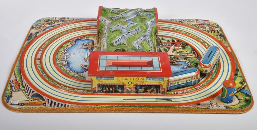 Technofix, Tunnelbahn 284: Technofix, Tunnelbahn 284, W.-Germany, 50 cm, Blech, UW ok, min. LM, Z 2