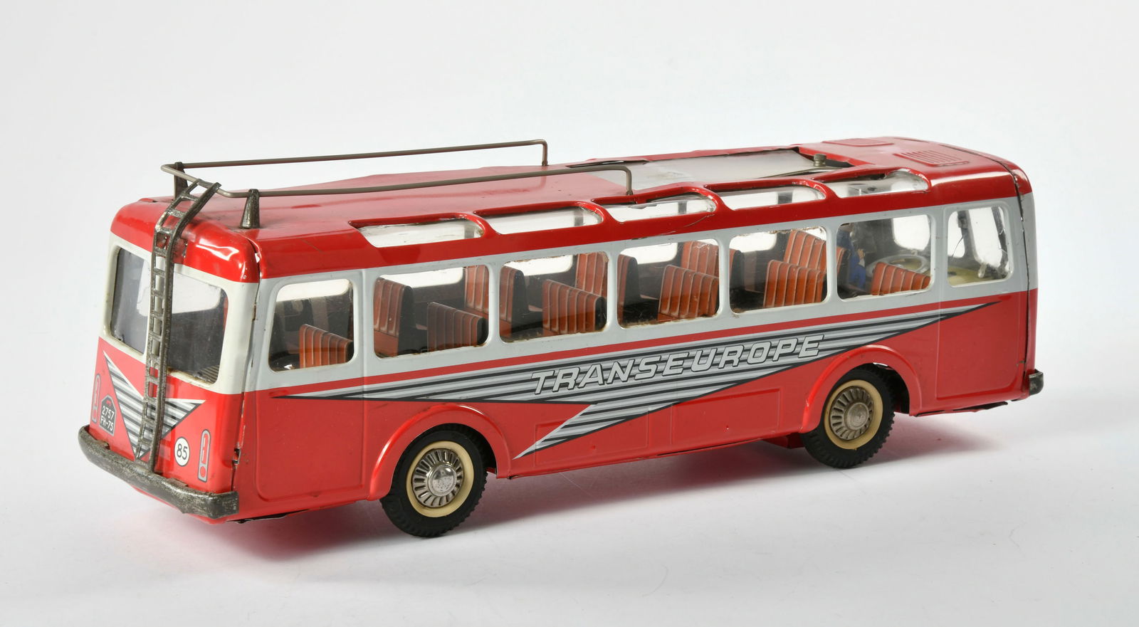 Joustra, Transeurope Bus: Joustra, Transeurope Bus, France, 39 cm, Blech, Friktion defekt, LM, Z 2-3