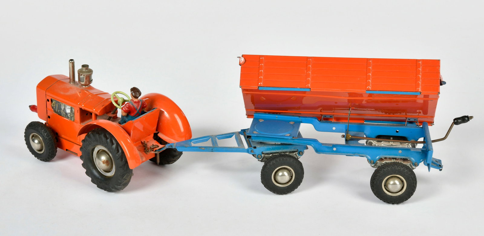 Gama, Traktor mit Anhanger: Gama, Traktor mit Anhanger, US Z. Germany, 46 cm, Blech, UW ok, min. LM, Z 2+