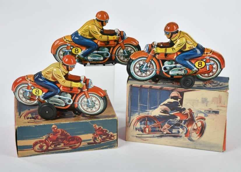 Technofix & Technofix Nachbau, 3x Motorrad Nr 8: Technofix & Technofix Nachbau, 3x Motorrad Nr 8, Germany, Mexico, 1x unvollstandig, 2x Okt, ingesamt Z 1-2