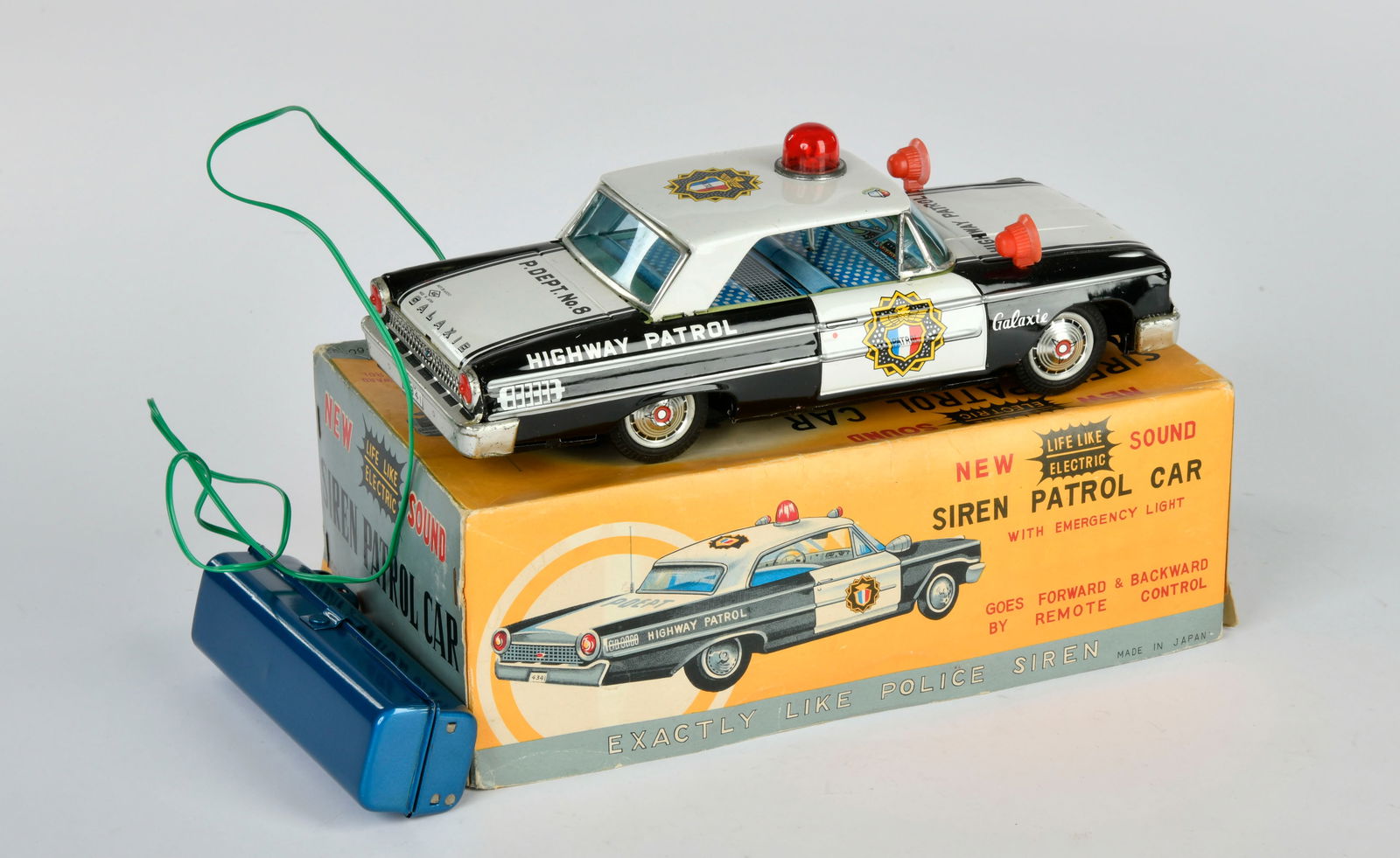 ASC, Ford Police Siren Patrol Car: ASC, Ford Police Siren Patrol Car, Japan, 25 cm, Antrieb ok, Okt, Z 1-2