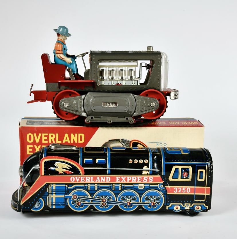 Masudaya, Overland Express & Traktor: Masudaya, Overland Express & Traktor, Japan, 26-28 cm, 1x Okt, Z 1-