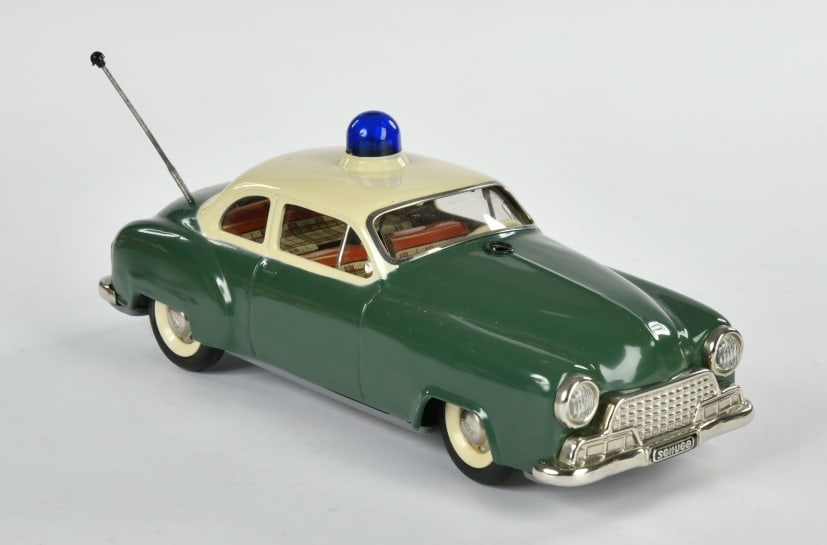 Schuco, Electro Alarm Car 5340: Schuco, Electro Alarm Car 5340, W.-Germany, 21,5 cm, Blech, Funktion ok, Z 1