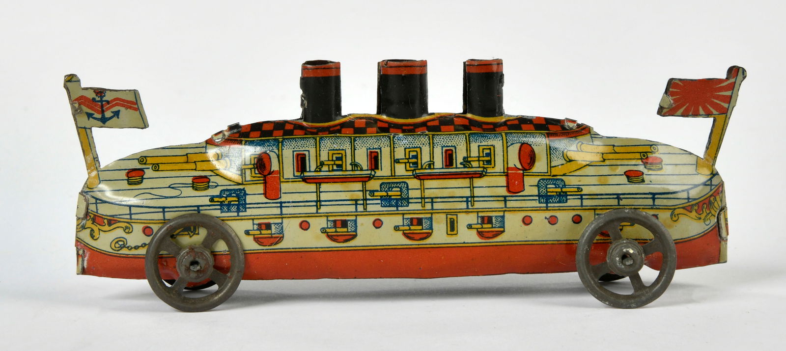 Penny Toy Schiff: Penny Toy Schiff, Japan VK, 15 cm, Blech, Z 1