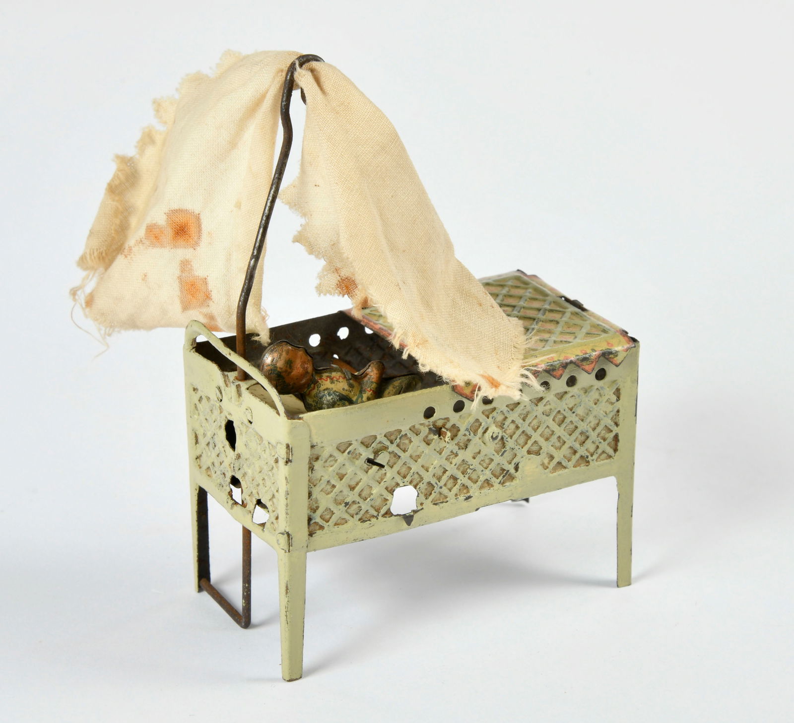 Penny Toy Bett mit beweglicher Puppe: Penny Toy Bett mit beweglicher Puppe, Germany VK, 7 cm, LM, Z 3